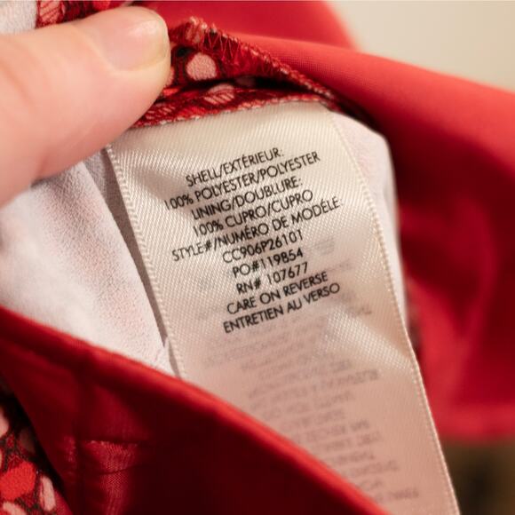 Alice + Olivia Dylan High Waist Wide Leg Pant Heart Flower Cherry SZ 8 - Picture 7 of 8